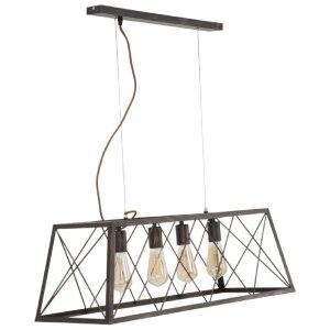 Mauro Ferretti průmyslové stropní svítidlo 78x30x26,5 cm tmavé