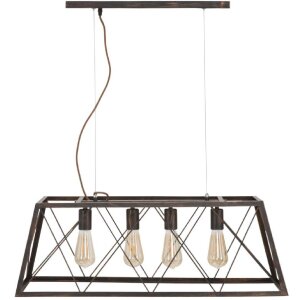 Mauro Ferretti průmyslové stropní svítidlo 78x30x26,5 cm tmavé