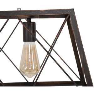 Mauro Ferretti průmyslové stropní svítidlo 78x30x26,5 cm tmavé