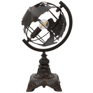 Mauro Ferretti stolní lampa world economy E14 24x20x40 cm tmavá