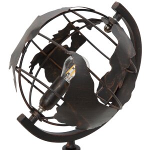 Mauro Ferretti stolní lampa world economy E14 24x20x40 cm tmavá