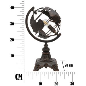 Mauro Ferretti stolní lampa world economy E14 24x20x40 cm tmavá