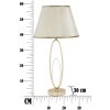 Stolní lampa Mauro Ferretti Glam Flush E27 Ø 30x58 cm zlatá barva krémová