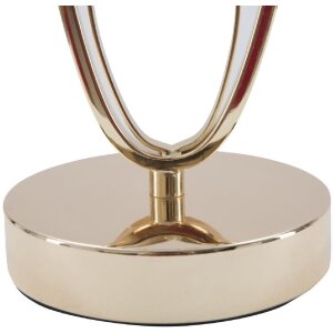 Stolní lampa Mauro Ferretti Glam Flush E27 Ø 24x47 cm zlatá barva krémová