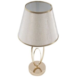 Stolní lampa Mauro Ferretti Glam Flush E27 Ø 24x47 cm zlatá barva krémová