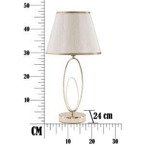 Stolní lampa Mauro Ferretti Glam Flush E27 Ø 24x47 cm zlatá barva krémová