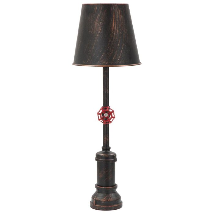 Stolní lampa Mauro Ferretti Manhattan Single E27 Ø 21x64 cm černá měď