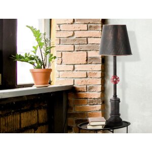 Stolní lampa Mauro Ferretti Manhattan Single E27 Ø 21x64 cm černá měď