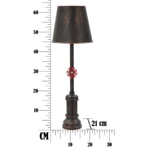 Stolní lampa Mauro Ferretti Manhattan Single E27 Ø 21x64 cm černá měď