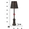 Stolní lampa Mauro Ferretti Manhattan Single E27 Ø 21x64 cm černá měď