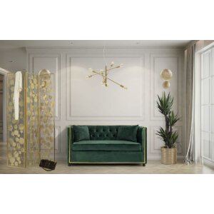 Mauro Ferretti nástěnné svítidlo Simple Glam E27 28,5x8x46 cm zlatá