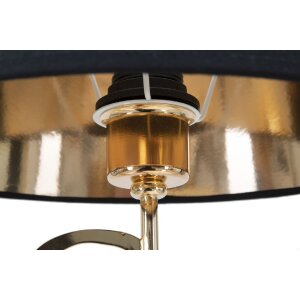 Stolní lampa Mauro Ferretti Glam Harts E27 Ø 30x54,5 cm černá zlatá