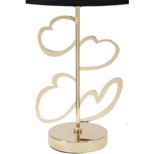 Stolní lampa Mauro Ferretti Glam Harts E27 Ø 30x54,5 cm černá zlatá