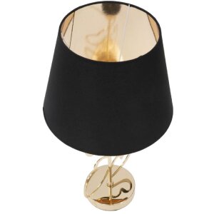 Stolní lampa Mauro Ferretti Glam Harts E27 Ø 30x54,5 cm černá zlatá