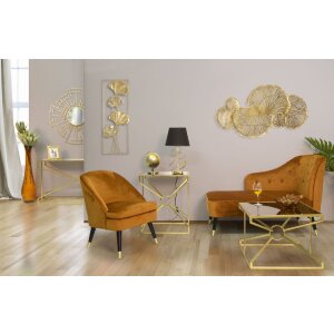 Stolní lampa Mauro Ferretti Glam Harts E27 Ø 30x54,5 cm černá zlatá