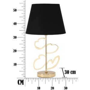 Stolní lampa Mauro Ferretti Glam Harts E27 Ø 30x54,5 cm černá zlatá