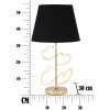 Stolní lampa Mauro Ferretti Glam Harts E27 Ø 30x54,5 cm černá zlatá