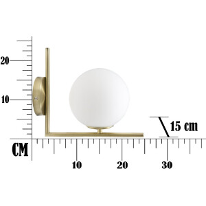 Mauro Ferretti nástěnné svítidlo Glamy E14 15x25x22 cm bílé zlato