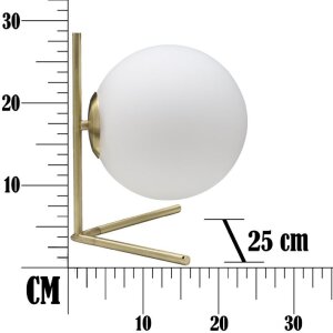 Stolní lampa Mauro Ferretti Glamy Low E14 25x25x27 cm bílé zlato