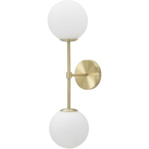 Mauro Ferretti nástěnné svítidlo Glamy double E14 15x21x55 cm zlatá bílá
