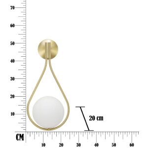 Mauro Ferretti nástěnné svítidlo Glamy Ablegen E14 24x20x52 cm zlatá bílá