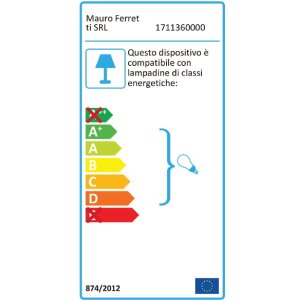 Mauro Ferretti nástěnné svítidlo Glamy Ablegen E14 24x20x52 cm zlatá bílá