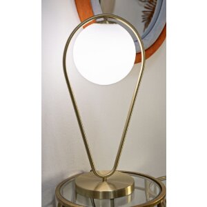Stolní lampa Mauro Ferretti Glamy Ablegen E14 25x18x50 cm zlatá bílá