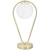 Stolní lampa Mauro Ferretti Glamy Ablegen E14 25x18x50 cm zlatá bílá