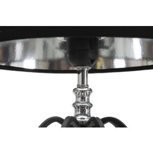 Mauro Ferretti Darky stolní lampa stříbrná E27 Ø 28x56 cm černá stříbrná