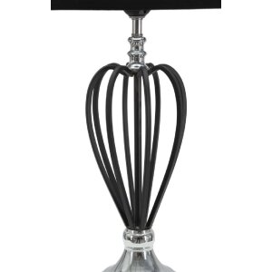 Mauro Ferretti Darky stolní lampa stříbrná E27 Ø 28x56 cm černá stříbrná