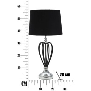 Mauro Ferretti Darky stolní lampa stříbrná E27 Ø 28x56 cm černá stříbrná