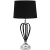 Mauro Ferretti Darky stolní lampa stříbrná E27 Ø 28x56 cm černá stříbrná