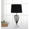 Mauro Ferretti Darky stolní lampa stříbrná E27 Ø 28x56 cm černá stříbrná