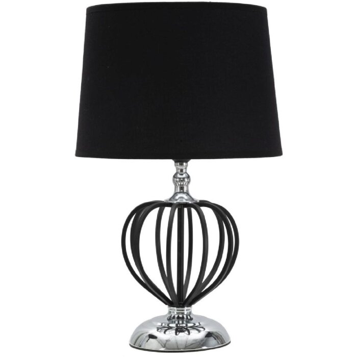 Mauro Ferretti Darky stolní lampa stříbrná E27 Ø 28x44,5 cm černá stříbrná