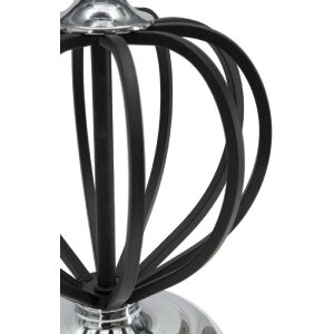 Mauro Ferretti Darky stolní lampa stříbrná E27 Ø 28x44,5 cm černá stříbrná