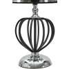 Mauro Ferretti Darky stolní lampa stříbrná E27 Ø 28x44,5 cm černá stříbrná