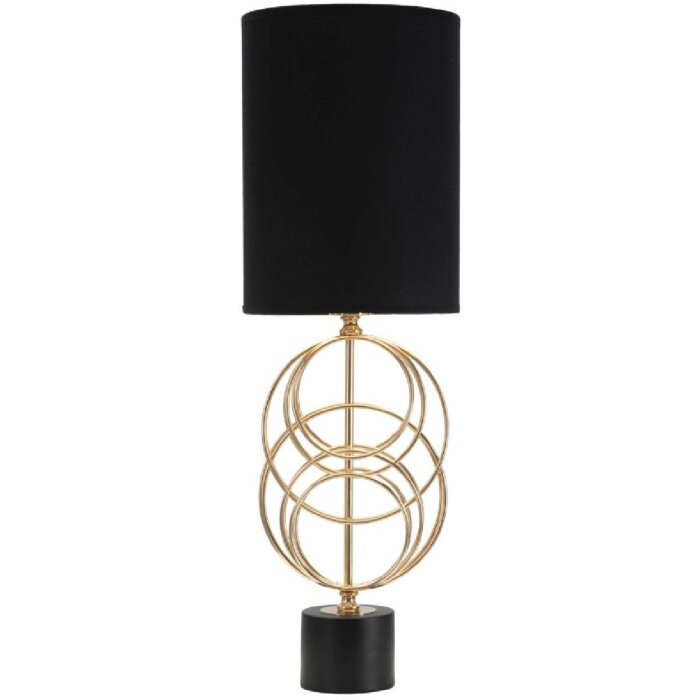 Mauro Ferretti Circly stolní lampa E27 Ø 22,5x65 cm zlatá černá
