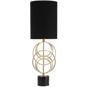 Mauro Ferretti Circly stolní lampa E27 Ø 22,5x65 cm zlatá černá