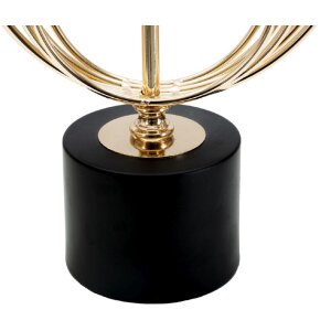 Mauro Ferretti Circly stolní lampa E27 Ø 22,5x65 cm zlatá černá
