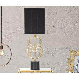 Mauro Ferretti Circly stolní lampa E27 Ø 22,5x65 cm zlatá černá