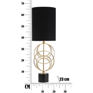 Mauro Ferretti Circly stolní lampa E27 Ø 22,5x65 cm zlatá černá