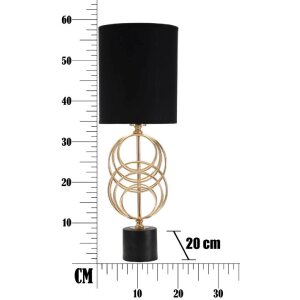 Mauro Ferretti Circly stolní lampa E27 Ø 20x58,5 cm zlatá černá