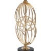 Mauro Ferretti Circly stolní lampa E27 Ø 20x58,5 cm zlatá černá