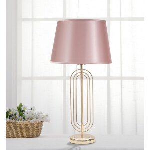 Mauro Ferretti stolní lampa Krista E27 Ø 33x64 cm zlatá růžová