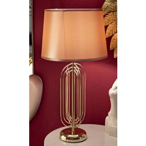 Mauro Ferretti stolní lampa Krista E27 Ø 28x55 cm zlatá růžová