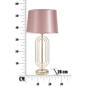 Mauro Ferretti stolní lampa Krista E27 Ø 28x55 cm zlatá růžová