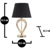 Stolní lampa Mauro Ferretti Maxt E27 Ø 32,5x53,5 cm zlatá černá