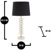 Mauro Ferretti stolní lampa X E27 Ø 30x61,5 cm zlatá černá