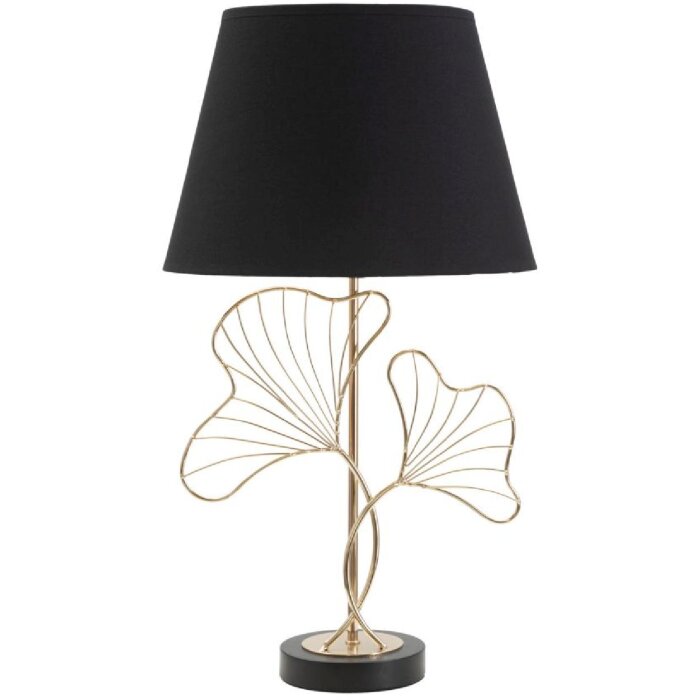Mauro Ferretti stolní lampa s listy E27 Ø 30x60 cm černá zlatá
