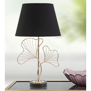 Mauro Ferretti stolní lampa s listy E27 Ø 30x60 cm černá zlatá